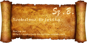 Szekulesz Brigitta névjegykártya