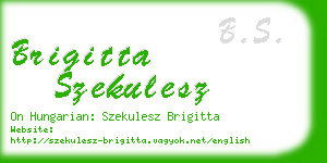 brigitta szekulesz business card